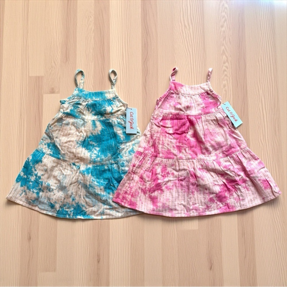 Cat & Jack 18M 2-Piece Tie-Dye Sundress Set – Blue & Pink – NWT